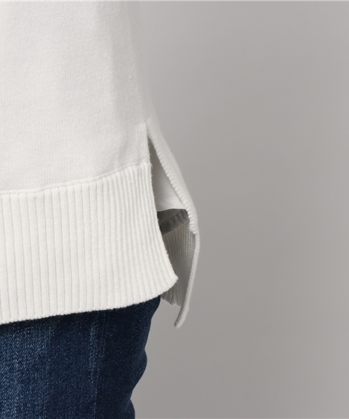 AVIREX（アヴィレックス）の「avirex/ アヴィレックス/ L-SLEEVELES CREWNECK KNIT/ スリーブレス クルーネック ニット ニットベスト（ニット/セーター・レディース・オフホワイト/オリーブ/レッド・FREE）」の10枚目の写真