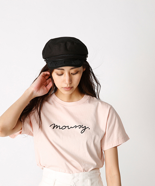 MOUSSY（マウジー）の「cursive moussy T（Tシャツ/カットソー・レディース・ホワイト/ブラック/ピンク・FREE）」の3枚目の写真