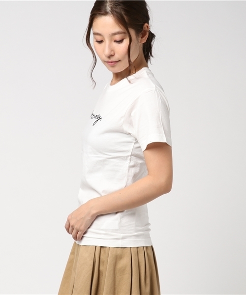 MOUSSY（マウジー）の「cursive moussy T（Tシャツ/カットソー・レディース・ホワイト/ブラック/ピンク・FREE）」の10枚目の写真