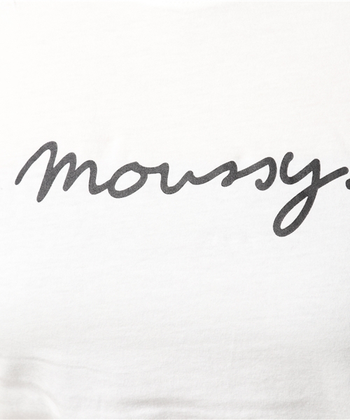 MOUSSY（マウジー）の「cursive moussy T（Tシャツ/カットソー・レディース・ホワイト/ブラック/ピンク・FREE）」の6枚目の写真