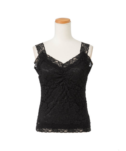 Newlyme（ニューリーミー）の「総レースキャミソール（キャミソール・レディース・アイボリー/ライトベージュ/ライトブラック/ピンク/ブルー/モカ・MEDIUM/LARGE/X-LARGE/SMALL/XX-LARGE）」の9枚目の写真