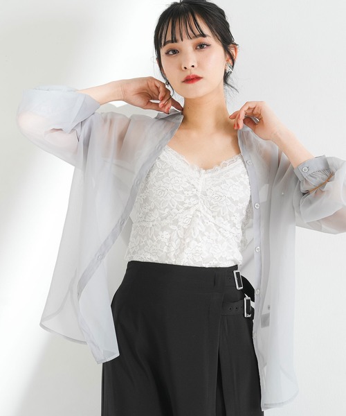 Newlyme（ニューリーミー）の「総レースキャミソール（キャミソール・レディース・アイボリー/ライトベージュ/ライトブラック/ピンク/ブルー/モカ・MEDIUM/LARGE/X-LARGE/SMALL/XX-LARGE）」の21枚目の写真