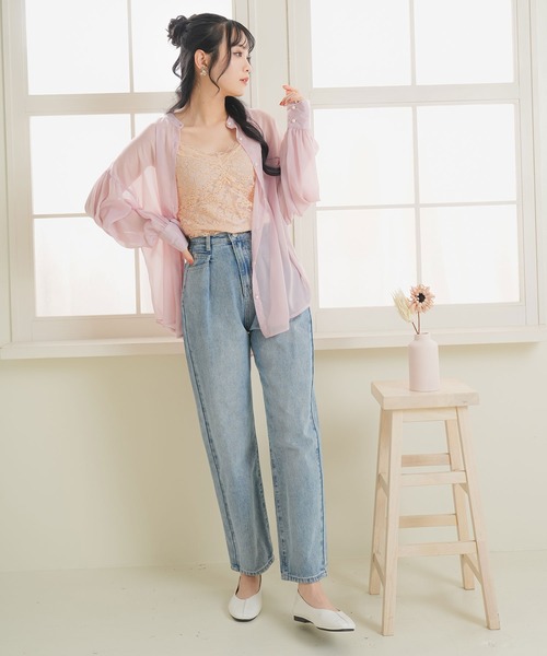 Newlyme（ニューリーミー）の「総レースキャミソール（キャミソール・レディース・アイボリー/ライトベージュ/ライトブラック/ピンク/ブルー/モカ・MEDIUM/LARGE/X-LARGE/SMALL/XX-LARGE）」の19枚目の写真