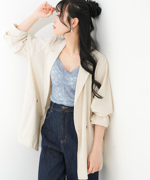 Newlyme（ニューリーミー）の「総レースキャミソール（キャミソール・レディース・アイボリー/ライトベージュ/ライトブラック/ピンク/ブルー/モカ・MEDIUM/LARGE/X-LARGE/SMALL/XX-LARGE）」の16枚目の写真