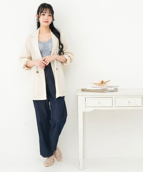 Newlyme（ニューリーミー）の「総レースキャミソール（キャミソール・レディース・アイボリー/ライトベージュ/ライトブラック/ピンク/ブルー/モカ・MEDIUM/LARGE/X-LARGE/SMALL/XX-LARGE）」の15枚目の写真