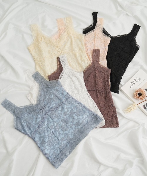 Newlyme（ニューリーミー）の「総レースキャミソール（キャミソール・レディース・アイボリー/ライトベージュ/ライトブラック/ピンク/ブルー/モカ・MEDIUM/LARGE/X-LARGE/SMALL/XX-LARGE）」の10枚目の写真