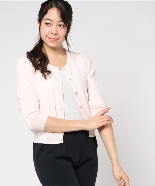 LODISPOTTO(ロディスポット)の「長袖シンプルカーディガン(カーディガン/ボレロ・レディース・ブラック/ベビーピンク/ライトブルー/ホワイト/レッド/ネイビー/クリーム・MEDIUM)」の6枚目の写真