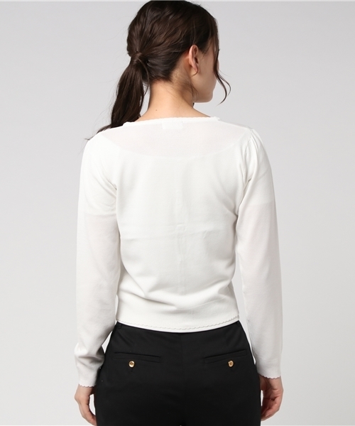 LODISPOTTO(ロディスポット)の「長袖シンプルカーディガン(カーディガン/ボレロ・レディース・ブラック/ベビーピンク/ライトブルー/ホワイト/レッド/ネイビー/クリーム・MEDIUM)」の10枚目の写真