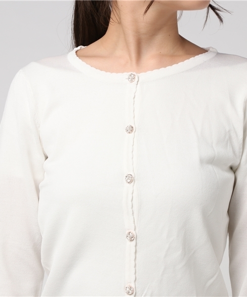 LODISPOTTO(ロディスポット)の「長袖シンプルカーディガン(カーディガン/ボレロ・レディース・ブラック/ベビーピンク/ライトブルー/ホワイト/レッド/ネイビー/クリーム・MEDIUM)」の11枚目の写真