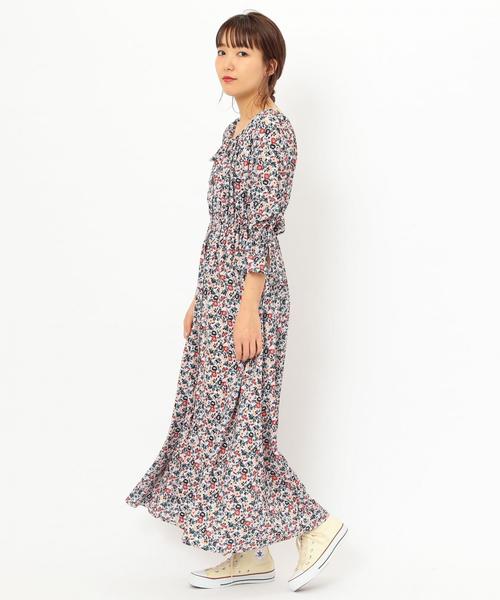 Another Edition(アナザーエディション)の「フラワープリントワンピース ◆(ワンピース・レディース・イエロー/ライラック・FREE)」の20枚目の写真