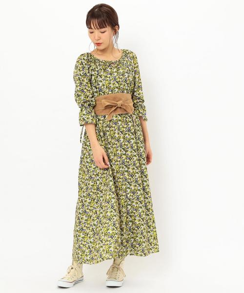 Another Edition(アナザーエディション)の「フラワープリントワンピース ◆(ワンピース・レディース・イエロー/ライラック・FREE)」の16枚目の写真