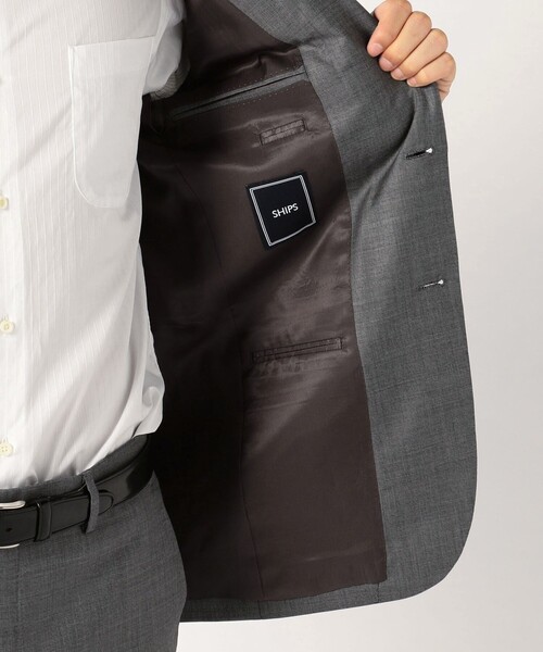 SHIPS（シップス）の「SHIPS: ＜ハンドライン＞LORO PIANA FABRIC FOUR SEASONS シャークスキン ソリッド スーツ（スーツセット・メンズ・チャコールグレー・42/52/46/44）」の8枚目の写真