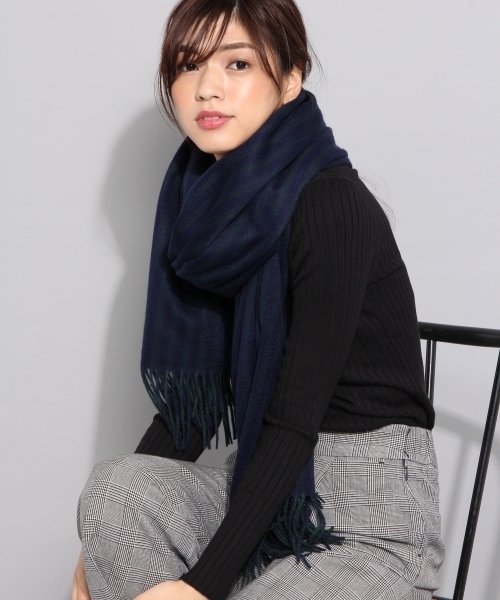 BLISS POINT（ブリスポイント）の「AWカシミヤコンストール/767765（ストール/ショール・レディース・ベージュ/ピンク/オフホワイト/チャコールグレー/ブルー/サーモンピンク/イエロー/その他2/その他3/その他5/その他4/その他1/その他6/ライトブルー/オレンジ/パープル・ONE SIZE）」の16枚目の写真