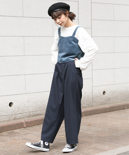 LOWRYS FARM（ローリーズファーム）の「コーデュロイビスチェ　764379（その他トップス・レディース・ブラック/オフホワイト/ブルー・FREE）」の5枚目の写真