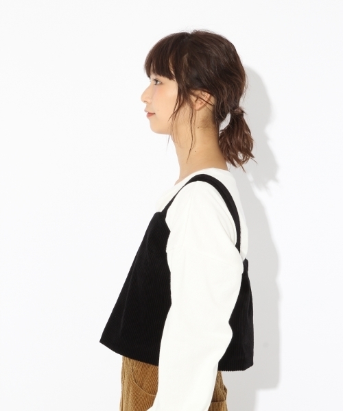 LOWRYS FARM（ローリーズファーム）の「コーデュロイビスチェ　764379（その他トップス・レディース・ブラック/オフホワイト/ブルー・FREE）」の6枚目の写真