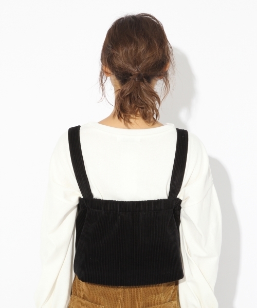 LOWRYS FARM（ローリーズファーム）の「コーデュロイビスチェ　764379（その他トップス・レディース・ブラック/オフホワイト/ブルー・FREE）」の7枚目の写真