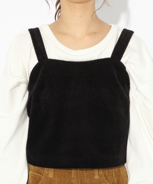 LOWRYS FARM（ローリーズファーム）の「コーデュロイビスチェ　764379（その他トップス・レディース・ブラック/オフホワイト/ブルー・FREE）」の8枚目の写真