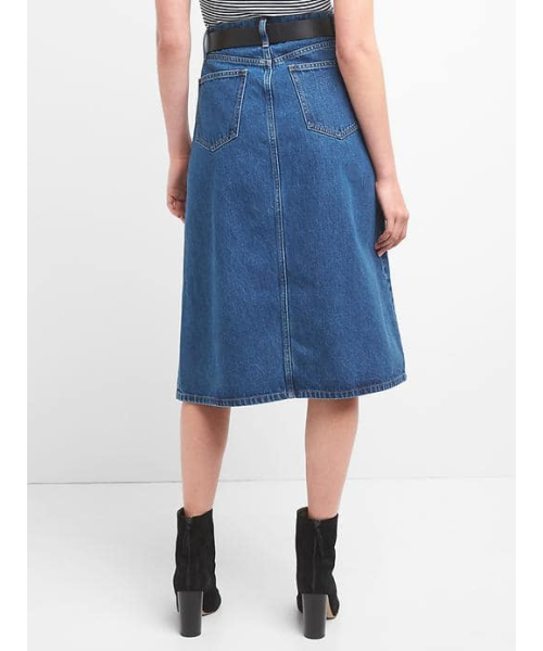 GAP(ギャップ)の「Gap ハイライズ Aライン デニムスカート(デニムスカート・レディース・インディゴブルー・26inch/28inch/24inch/25inch/27inch)」の4枚目の写真