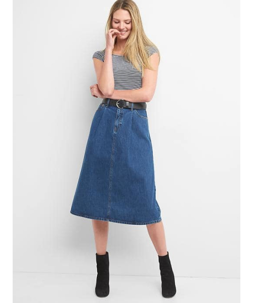 GAP(ギャップ)の「Gap ハイライズ Aライン デニムスカート(デニムスカート・レディース・インディゴブルー・26inch/28inch/24inch/25inch/27inch)」の5枚目の写真