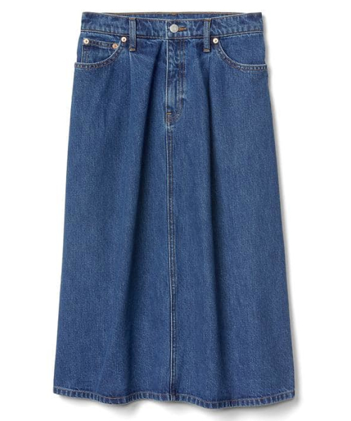 GAP(ギャップ)の「Gap ハイライズ Aライン デニムスカート(デニムスカート・レディース・インディゴブルー・26inch/28inch/24inch/25inch/27inch)」の3枚目の写真