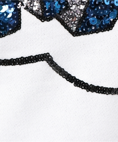 ARMANI EXCHANGE（アルマーニエクスチェンジ）の「【AXアルマーニ エクスチェンジ】スパンコールロゴ スウェット（スウェット・レディース・ホワイト/ブラック・SMALL/MEDIUM/X-SMALL/LARGE）」の12枚目の写真