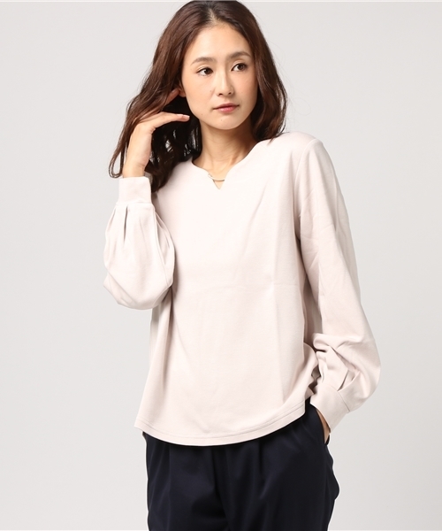 Honeys（ハニーズ）の「メタルパーツプルオーバー（Tシャツ/カットソー・レディース・ブラック/ベージュ/オフホワイト/ピンク/ブルー/マスタード・L/M）」の4枚目の写真