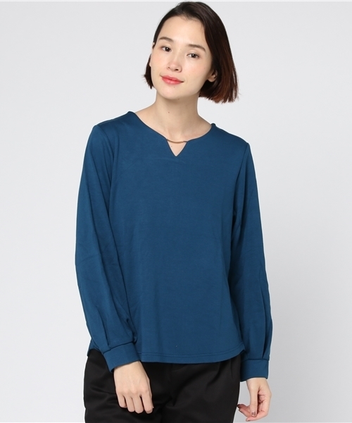 Honeys（ハニーズ）の「メタルパーツプルオーバー（Tシャツ/カットソー・レディース・ブラック/ベージュ/オフホワイト/ピンク/ブルー/マスタード・L/M）」の5枚目の写真