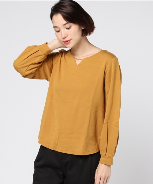 Honeys（ハニーズ）の「メタルパーツプルオーバー（Tシャツ/カットソー・レディース・ブラック/ベージュ/オフホワイト/ピンク/ブルー/マスタード・L/M）」の6枚目の写真