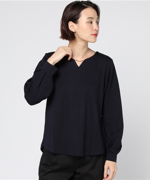 Honeys（ハニーズ）の「メタルパーツプルオーバー（Tシャツ/カットソー・レディース・ブラック/ベージュ/オフホワイト/ピンク/ブルー/マスタード・L/M）」の3枚目の写真