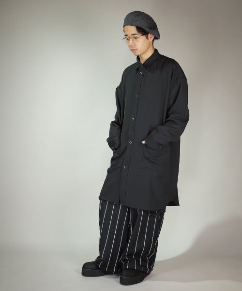 rovtski(ロフトスキー)の「rovtski 【セットアップアイテム】ドロップショルダーオーバーサイズロングシャツ/7S17072401(シャツ/ブラウス・メンズ・グレー/ブラック・FREE)」の13枚目の写真