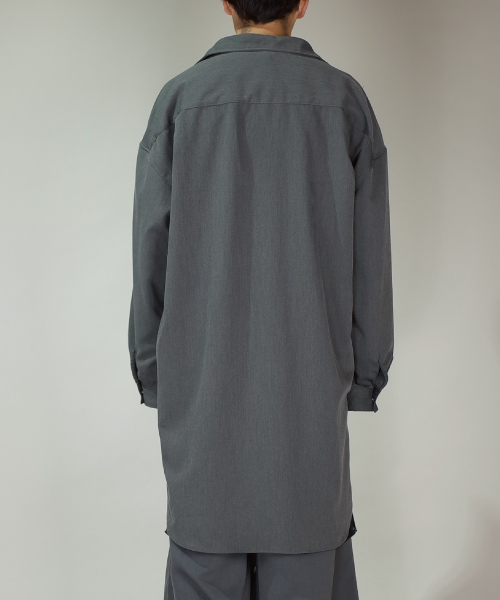 rovtski(ロフトスキー)の「rovtski 【セットアップアイテム】ドロップショルダーオーバーサイズロングシャツ/7S17072401(シャツ/ブラウス・メンズ・グレー/ブラック・FREE)」の7枚目の写真