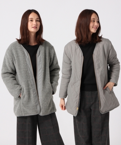 GLOBAL WORK（グローバルワーク）の「リバーシブルボアブルゾン/759643（ブルゾン・レディース・ホワイト/グレー/ベージュ・MEDIUM/LARGE）」の2枚目の写真