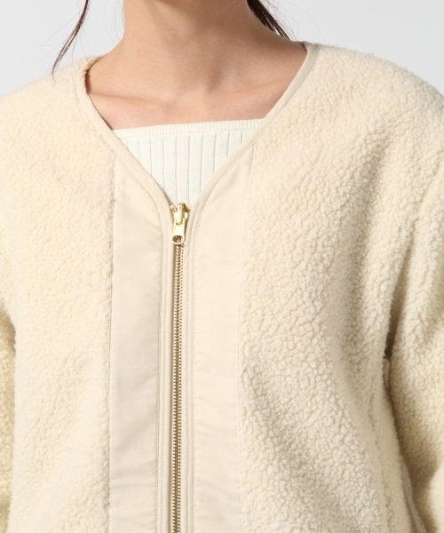 GLOBAL WORK（グローバルワーク）の「リバーシブルボアブルゾン/759643（ブルゾン・レディース・ホワイト/グレー/ベージュ・MEDIUM/LARGE）」の8枚目の写真