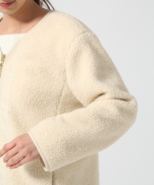 GLOBAL WORK（グローバルワーク）の「リバーシブルボアブルゾン/759643（ブルゾン・レディース・ホワイト/グレー/ベージュ・MEDIUM/LARGE）」の9枚目の写真