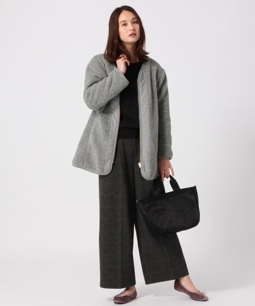 GLOBAL WORK（グローバルワーク）の「リバーシブルボアブルゾン/759643（ブルゾン・レディース・ホワイト/グレー/ベージュ・MEDIUM/LARGE）」の4枚目の写真