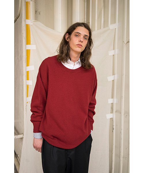 CABANE de ZUCCa（カバンドズッカ）の「ラムウールセーター（ニット/セーター・メンズ・チャコールグレー/ワインレッド/ネイビー・M/M size）」の3枚目の写真