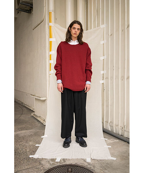 CABANE de ZUCCa（カバンドズッカ）の「ラムウールセーター（ニット/セーター・メンズ・チャコールグレー/ワインレッド/ネイビー・M/M size）」の10枚目の写真