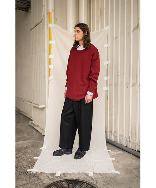 CABANE de ZUCCa（カバンドズッカ）の「ラムウールセーター（ニット/セーター・メンズ・チャコールグレー/ワインレッド/ネイビー・M/M size）」の12枚目の写真