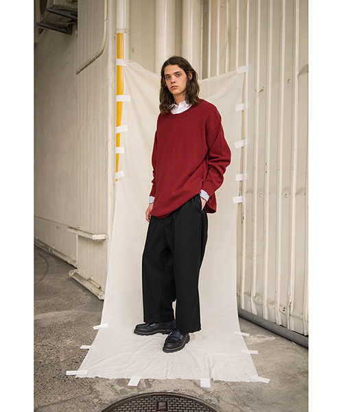 CABANE de ZUCCa（カバンドズッカ）の「ラムウールセーター（ニット/セーター・メンズ・チャコールグレー/ワインレッド/ネイビー・M/M size）」の7枚目の写真