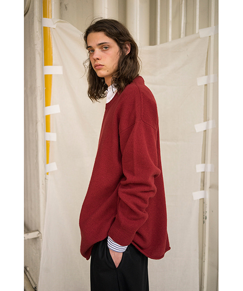 CABANE de ZUCCa（カバンドズッカ）の「ラムウールセーター（ニット/セーター・メンズ・チャコールグレー/ワインレッド/ネイビー・M/M size）」の11枚目の写真