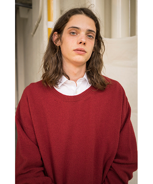 CABANE de ZUCCa（カバンドズッカ）の「ラムウールセーター（ニット/セーター・メンズ・チャコールグレー/ワインレッド/ネイビー・M/M size）」の13枚目の写真