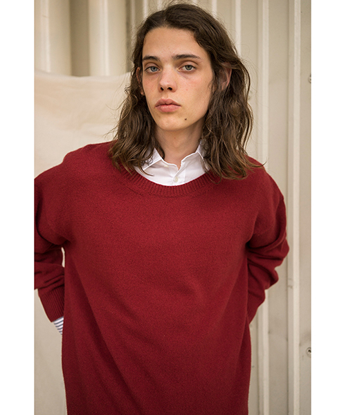 CABANE de ZUCCa（カバンドズッカ）の「ラムウールセーター（ニット/セーター・メンズ・チャコールグレー/ワインレッド/ネイビー・M/M size）」の5枚目の写真