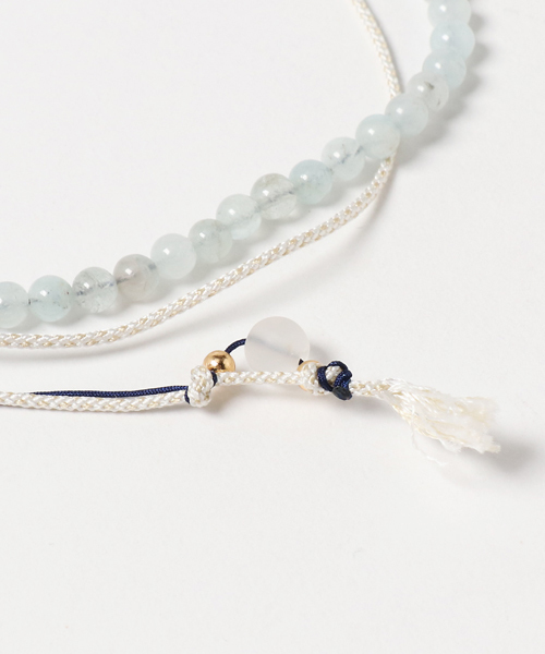 岩座 IWAKURA（イワクラ）の「【岩座】産石絹紐アンクレット 3月 アクアマリン（アンクレット・レディース・アクア・FREE）」の3枚目の写真