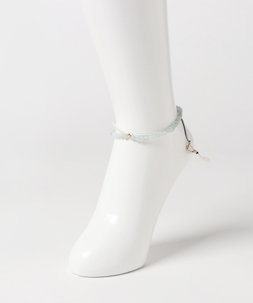 岩座 IWAKURA（イワクラ）の「【岩座】産石絹紐アンクレット 3月 アクアマリン（アンクレット・レディース・アクア・FREE）」の4枚目の写真