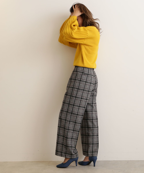 FREE'S MART（フリーズマート）の「袖ケーブルハイネックニット（ニット/セーター・レディース・ベージュ/グレー/イエロー・FREE）」の21枚目の写真