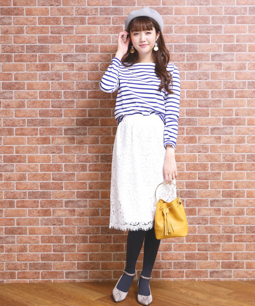 N.(N. Natural Beauty Basic)(エヌエヌナチュラルビューティーベーシック)の「◆度詰めボーダーカットソー(Tシャツ/カットソー・レディース・ホワイト系その他/グリーン系その他/ネイビー/ホワイト系その他2・MEDIUM)」の14枚目の写真