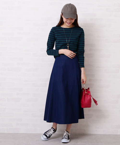 N.(N. Natural Beauty Basic)(エヌエヌナチュラルビューティーベーシック)の「◆度詰めボーダーカットソー(Tシャツ/カットソー・レディース・ホワイト系その他/グリーン系その他/ネイビー/ホワイト系その他2・MEDIUM)」の16枚目の写真