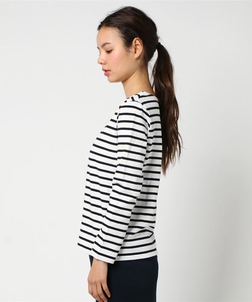 N.(N. Natural Beauty Basic)(エヌエヌナチュラルビューティーベーシック)の「◆度詰めボーダーカットソー(Tシャツ/カットソー・レディース・ホワイト系その他/グリーン系その他/ネイビー/ホワイト系その他2・MEDIUM)」の22枚目の写真