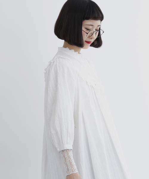 MERLOT（メルロー）の「シースルー総レースブラウス1195（シャツ/ブラウス・レディース・ブラック/ホワイト・FREE）」の12枚目の写真