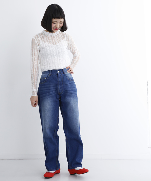 MERLOT（メルロー）の「シースルー総レースブラウス1195（シャツ/ブラウス・レディース・ブラック/ホワイト・FREE）」の17枚目の写真